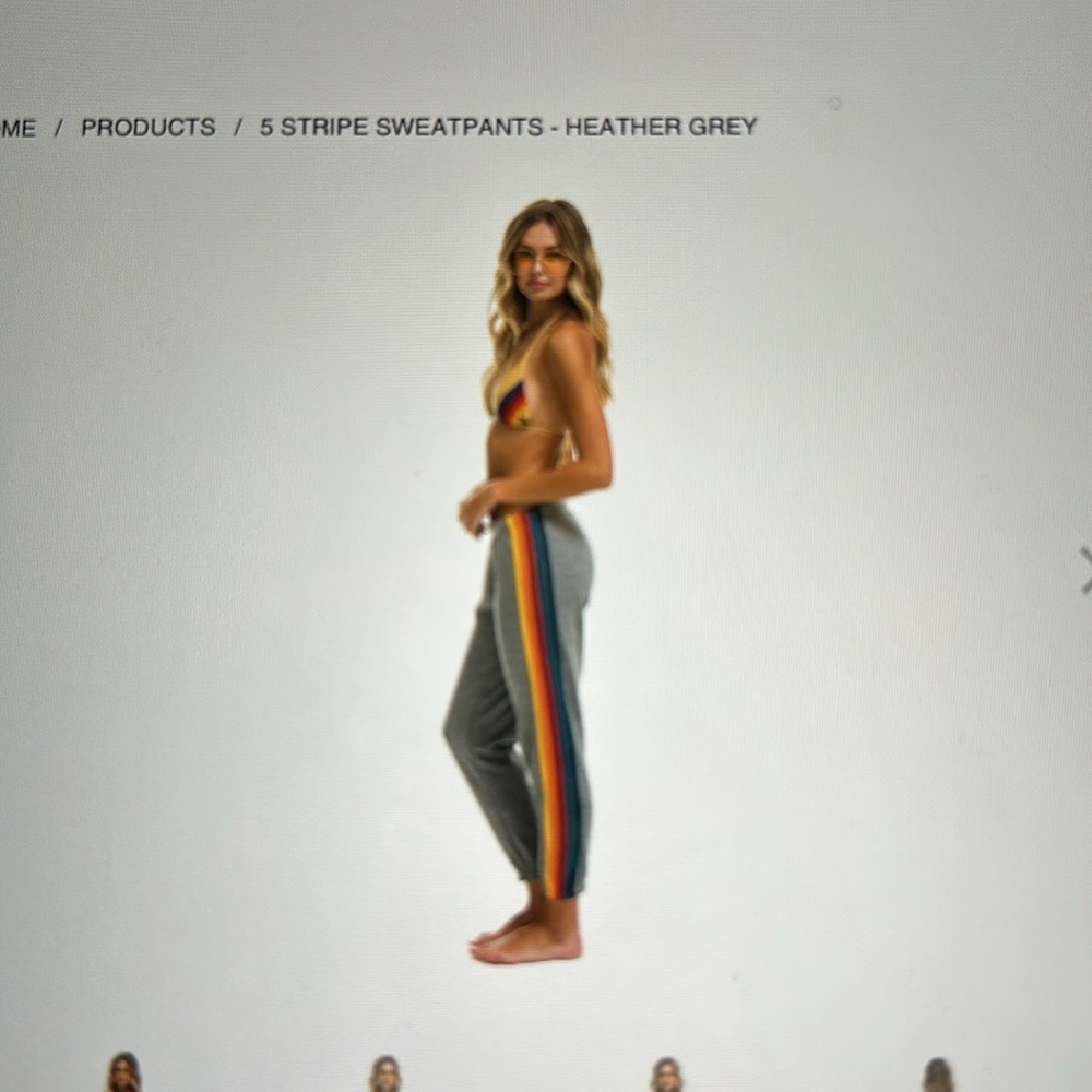 Aviator Nation 5stripe sweat pants